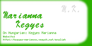 marianna kegyes business card